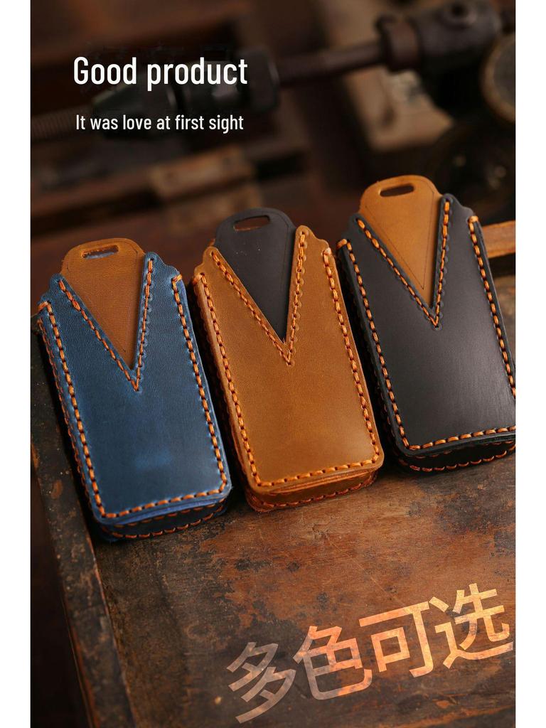 Genuine Leather Key Cover for GAC Trumpchi GS Models: GS4, GS3, GM6, GS7, GS8, GA6, M8, GS5 Key Chain