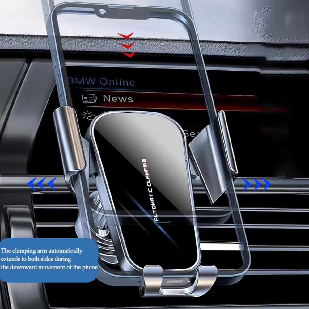 Car Phone Holder with Ventilation Hook 360 Degree Rotation Installation Anti Shake Support Car Bracket Gravity Auto Phone Holder