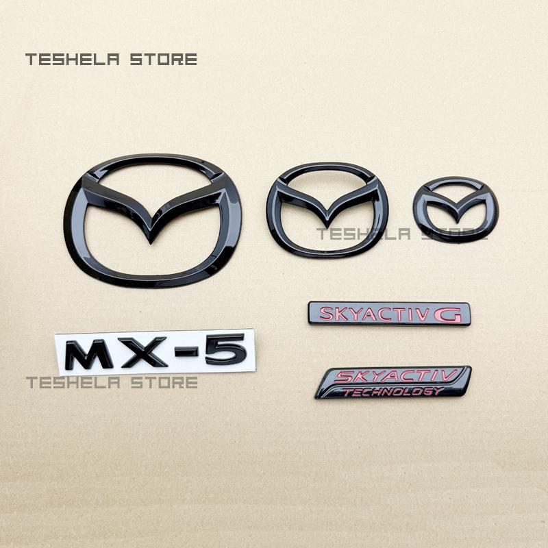 Car Black Front Rear Logo Car Sticker Rear Trunk Body Fender Letters w Labeling Emblem Badge Logo For MAZDA MX5ND 2015-2026