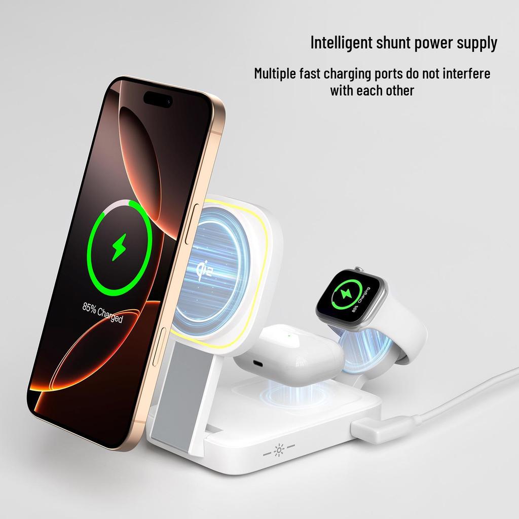 Heavyweight 3-in-1 Qi2 MagSafe Wireless Charger for Apple Phones