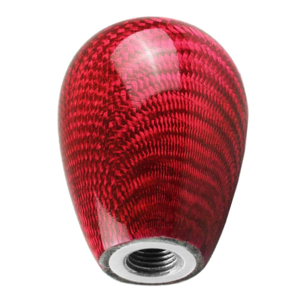 Sakan Car Shift Knob Cylinder Shape 5.6*4.2cm Carbon Red