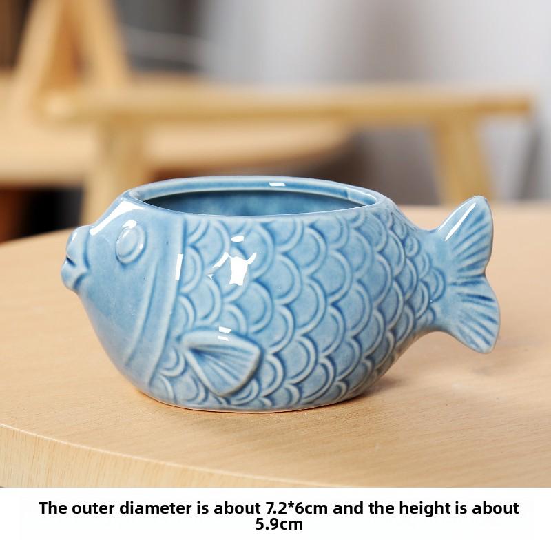 Mořská zvířata, jednoduchý evropský styl, kreativní, roztomilé a personalizované, keramické květináče, malé popelníky, domácí dekorace