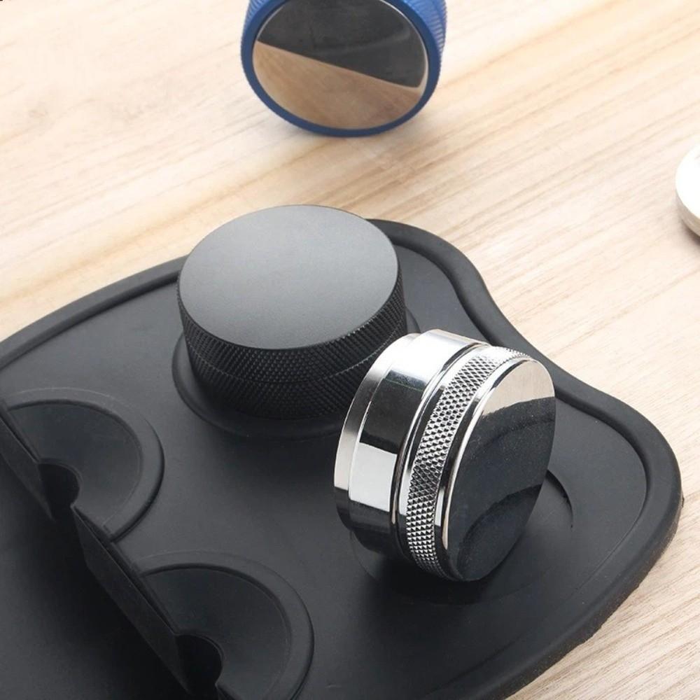 Rutschfeste Pulververteilermatte Mattschwarz Kaffee-Ecke Pad Espresso Kaffee Tamper Matte Home Cafe