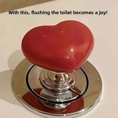 Creative Fashion Heart-Shaped Toilet Flush Lever