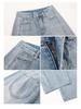 2026 Women's Rhinestone Wide-Leg Jeans: Loose, Slimming, High-End Floor-Length with Concealing Design for Spring/Autumn
