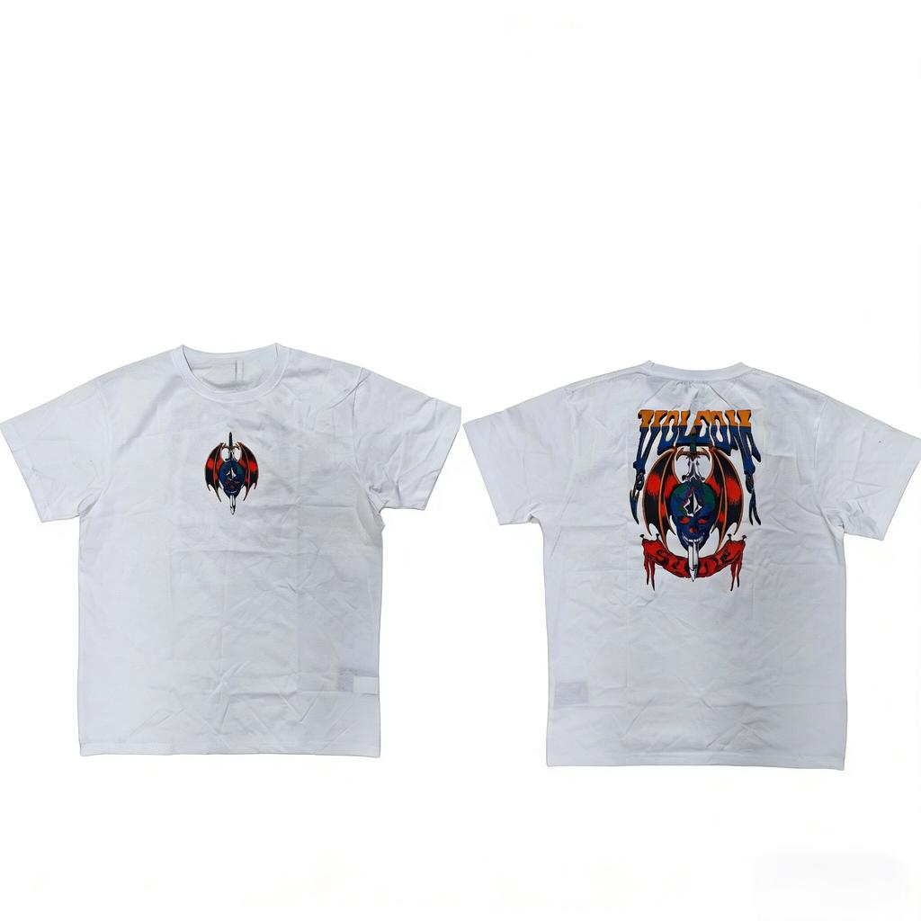 Retro Volcom Cotton Short Sleeve Tshirt Personality Niche Skateboard Function Wind All Kinds Of Classic Beauty Tide Surfing
