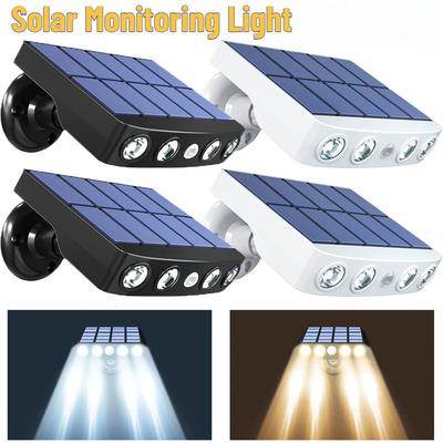 Yard Garden Garage Solar Wall Light LED Street Lights with Motion Sensor Outdoor Waterproof Pathway Spotlight