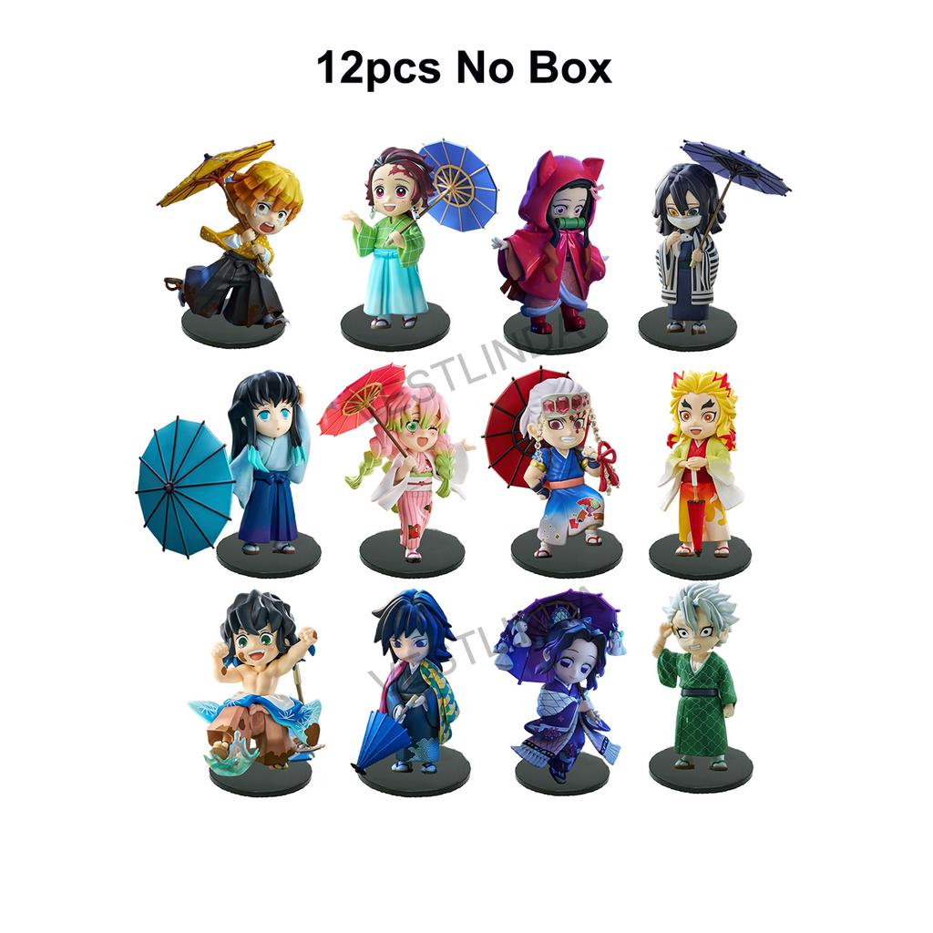 1/12PCS Ghost Slayer Blade Plum Rain Series Blind Box PVC Cute Humanoid Doll Anime Peripheral Collection Model Blind Box Gifts