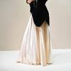 Fustă Maxi Plisată din Satin pentru Femei Talie Înaltă Evazată Boho Plisată Casual Elastică Linie A Lungă pentru Femei Elegantă Fluidă Volane Fustă de Bir