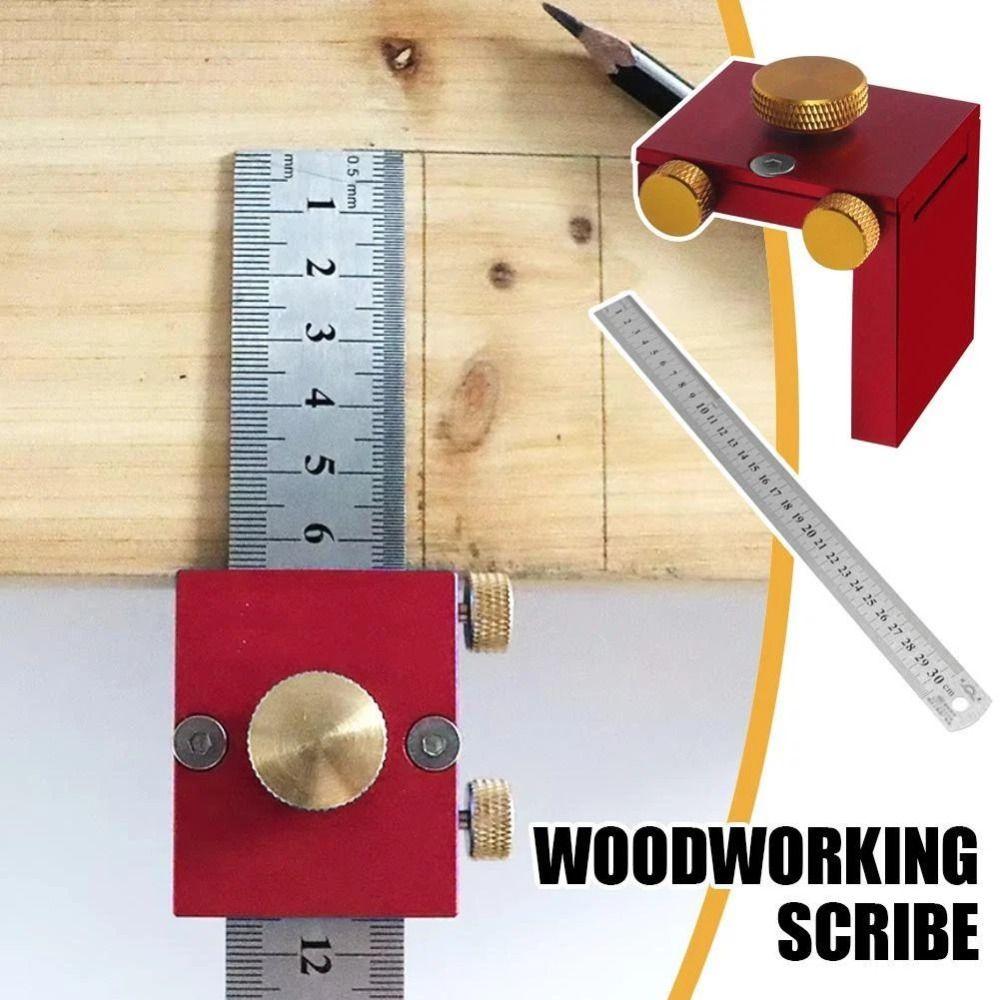 Adjustable Woodworking Scriber T-Type Scribing Ruler  Woodworking Studios