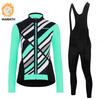 New Women's 2025 Cycling Jersey Set Winter Warm Thermal Fleece Outdoor Riding MTB Ropa Ciclismo Bib Pants Set Cycling Clothing