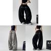 Spring American Letter Embroidered Cargo Pants With Wrinkle Effect For Teenagers