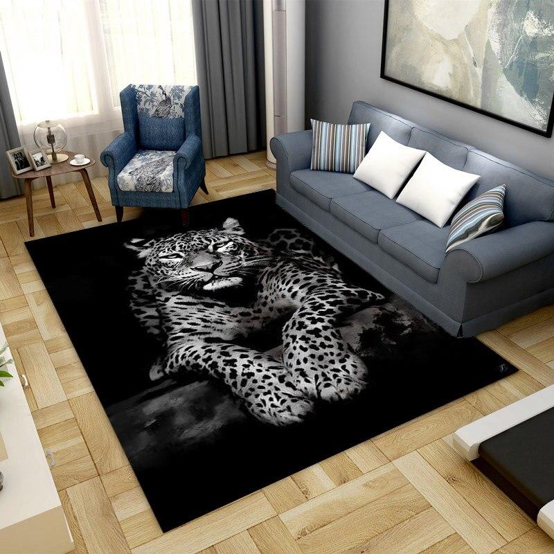 Tiger and Leopard Carpets Livingroom Cat Flannel Carpet Home Bedroom Bedside Decor Children Mat On The Floor Kids Room Hallway Large Rug Fluffy Rug
