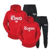 Lover Her QUEEN or His KING Printed Tracksuits Couple Hoodies Outfit Suits Casual Hooded Sweatshirt + Sweatpants Two Piece Set Sport Wear Men’s