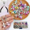 30Pcs/Set DIY Guardian Angel Pendant Colorful Rotating Key Chain Rotary Clasp Hook  Gift Making
