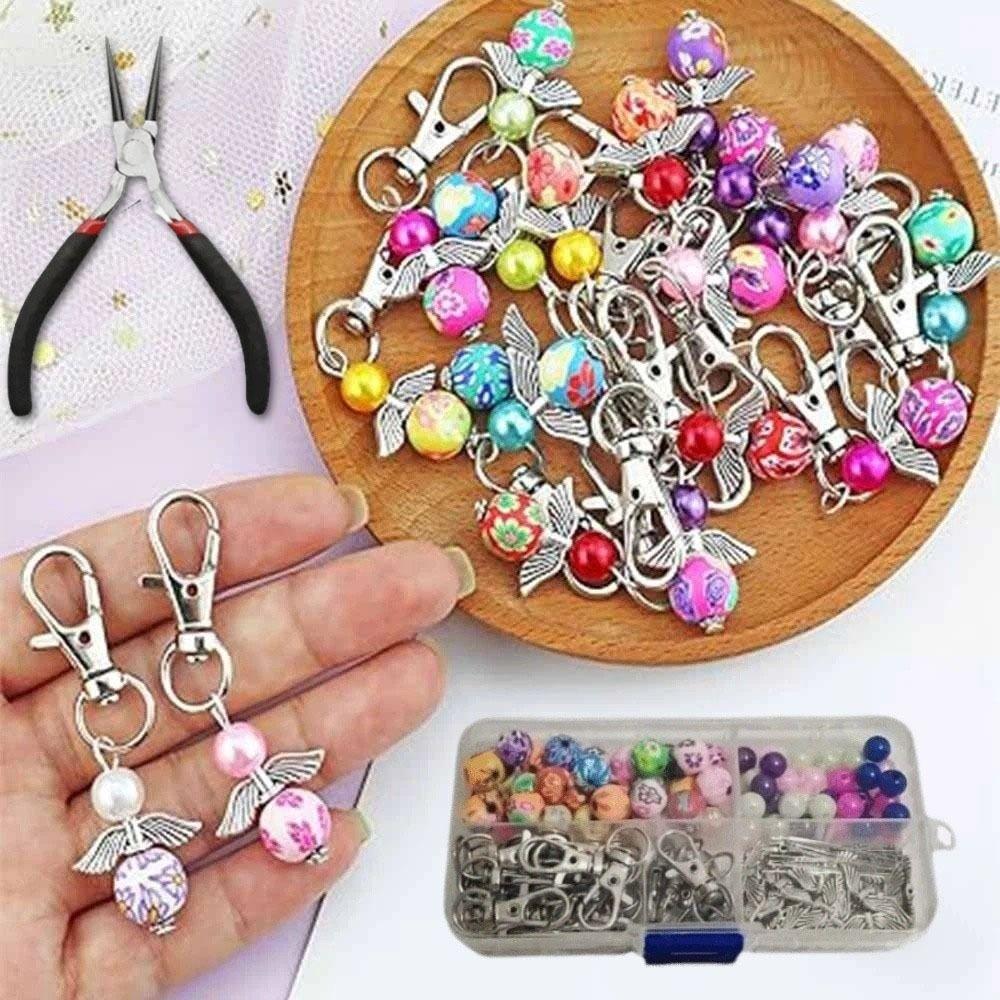 30Pcs/Set DIY Guardian Angel Pendant Creative Angel Fairy Dangle Charms  Keychain Accessories
