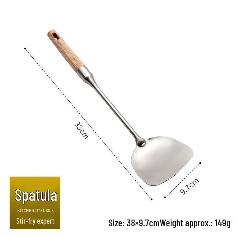 Yoshida Takumi Stainless Steel Wooden Handle Spatula Set