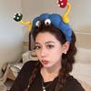 1-20PCS Cute Sponge Headband Twisted  Funny Cartoon Plush Big Eye Mushroom Hairband  Cute Headwear Big Eyes Hair Hoop Y2k