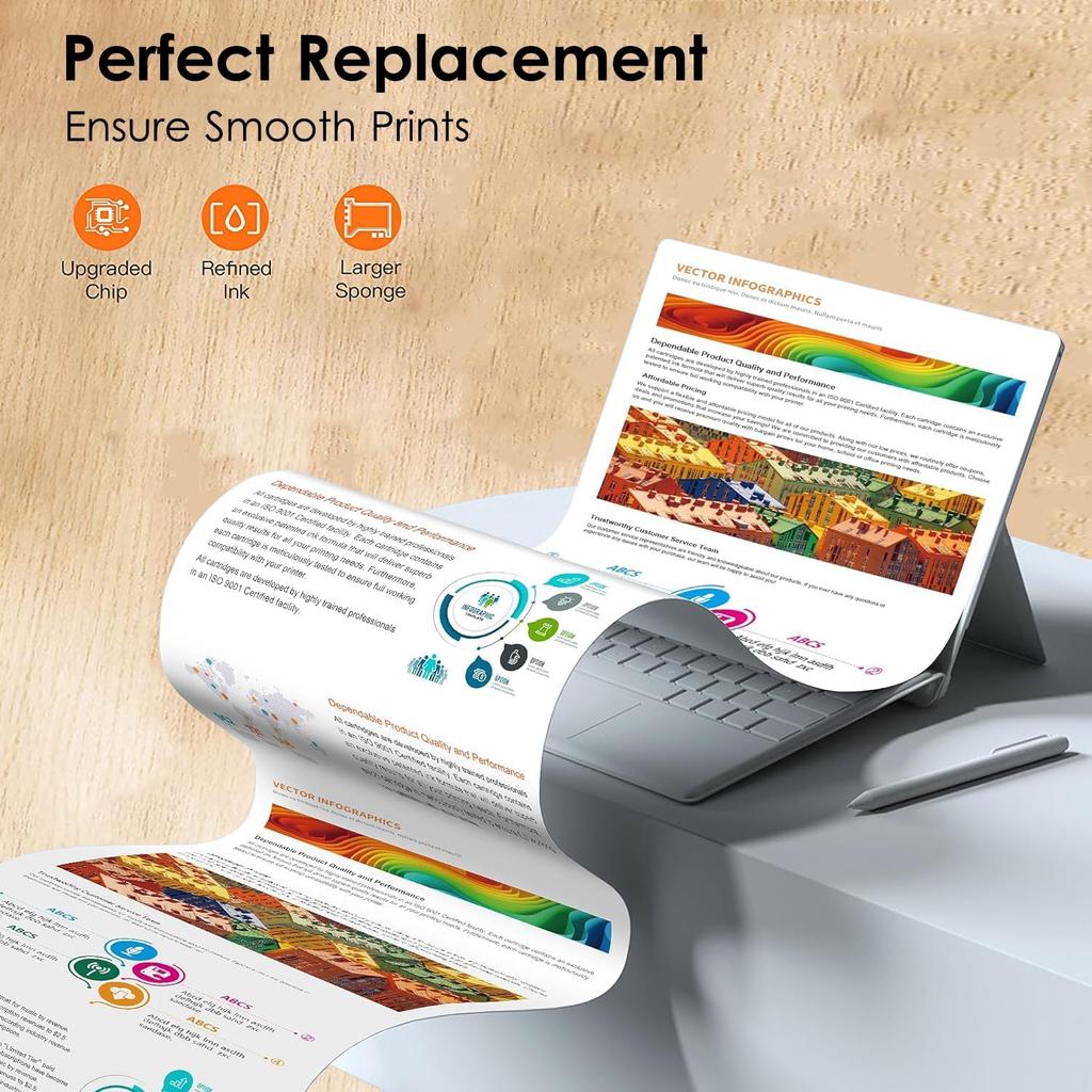 HOINKLO for 812xl Remanufactured for Epson 812XL Ink Cartridges Combo Pack 812xl Works with Workforce Pro WF-7310 WF-7820 WF-7840, Workforce EC-C7000