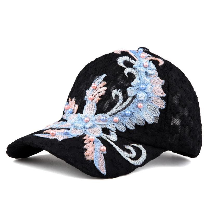 Fashion Baseball Cap Women's Summer Thin Mesh Breathable Lace Cap Sun Hat