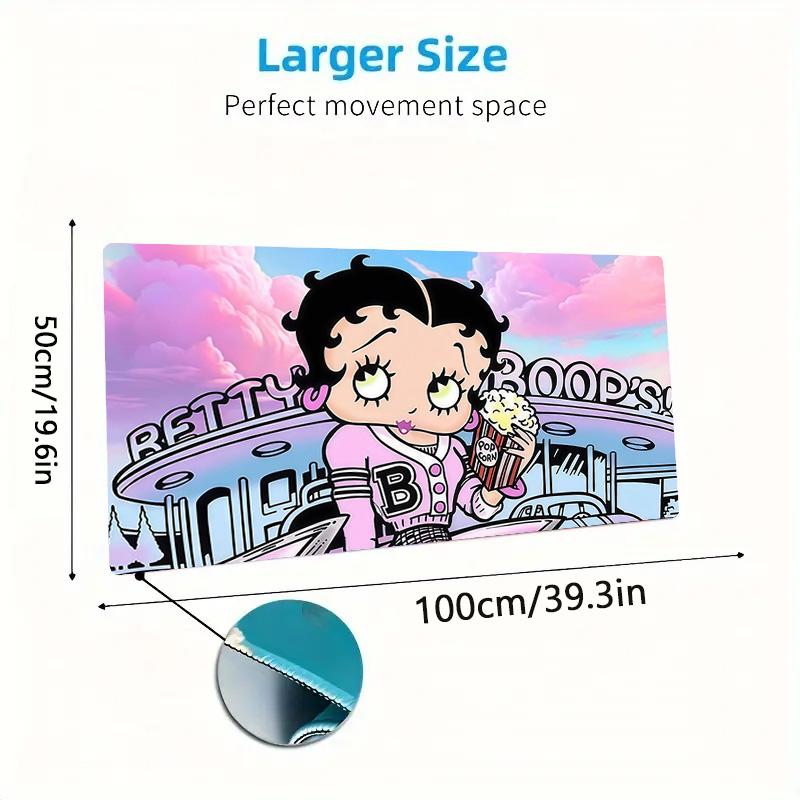 Betty Boop2 Print Cushion Non-slip Laptop Tablet Big Mousepad XXL Mat Mini PC Playmat With Lock edge
