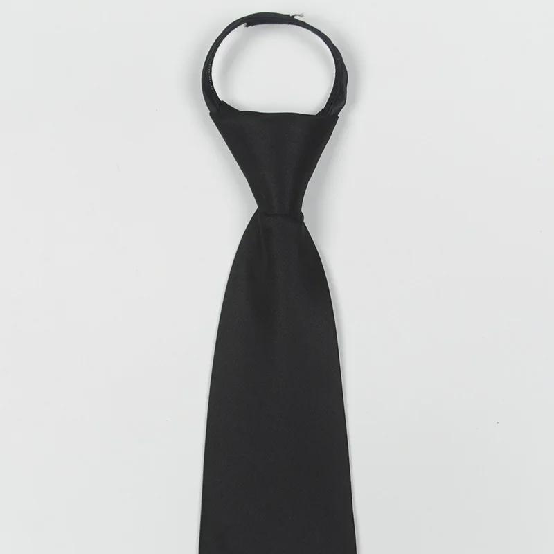 Men's Easy-Pull Zipper Formal Business Suit with High-Quality Blue, Red, and Black 10cm Tie