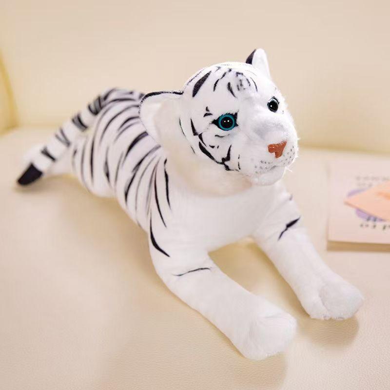 New Simulation Prone Tiger Plush Toy, Leopard Lion Plush Toy, Children's Sleeping Pillow, Cloth Doll