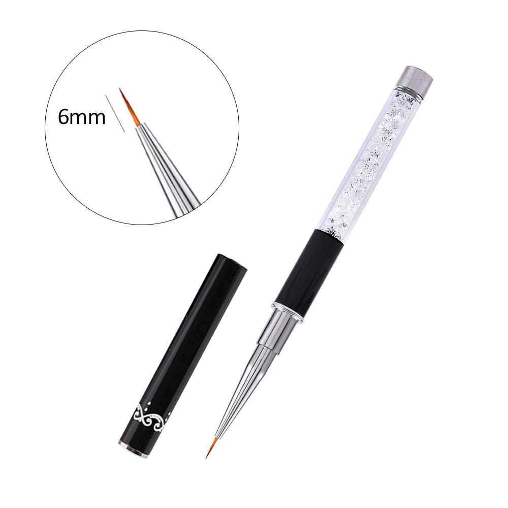1 Stück Nail Art Design Pinselset Kristall Diamant Stiel Linien Schnitzen Zeichenstift Phototherapie UV Gel Malpinsel Maniküre Werkzeug
