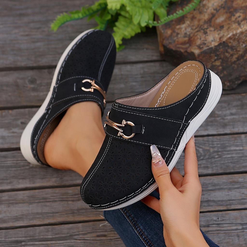 Fashion Design Chic Women’s Wedge Sandals Effortless Slip-On Platform Shoes with Comfort Cushioning for Casual Style Mules Slipper