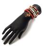 Versatile Unisex Football Charm Letter Beaded Bracelet Elastic Band Handchain for Everyday Wear Street Hand Jewelry