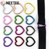 Meetee 5-20Pcs Metal O Ring Buckles Webbing Belt Clasp Dog Collar Connector Hanger Heart Loop Hooks DIY Hardware Accessories