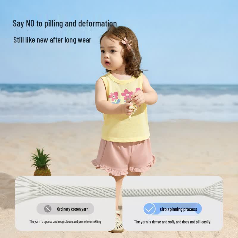 Nidoxiong Baby Girl s Breathable Vest Shorts Set 100