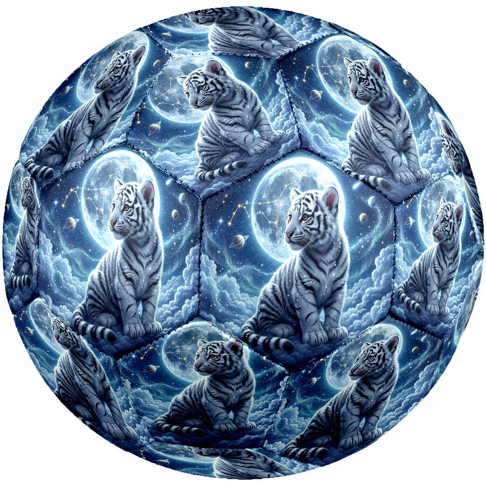 1pc Tiger Constellation Clouds Theme Soccer Ball Football, Size 5, Lightweight PVC, Outdoor Training Soccer Ball,Sports Gift T61473