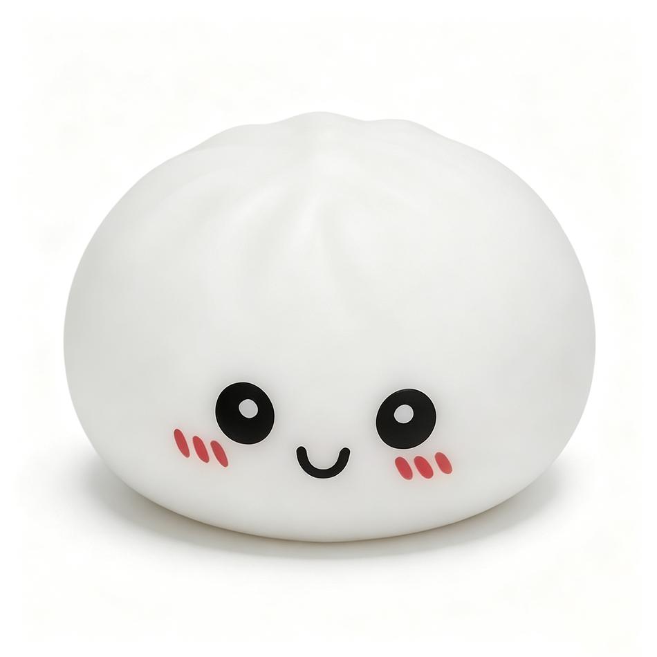 Luminous Steamed Bun Squishy Toy, Cute Glow In The Dark Bun Squeeze Fidget Toy, Soft Slow Rebound Stress Relief Sensory Toy