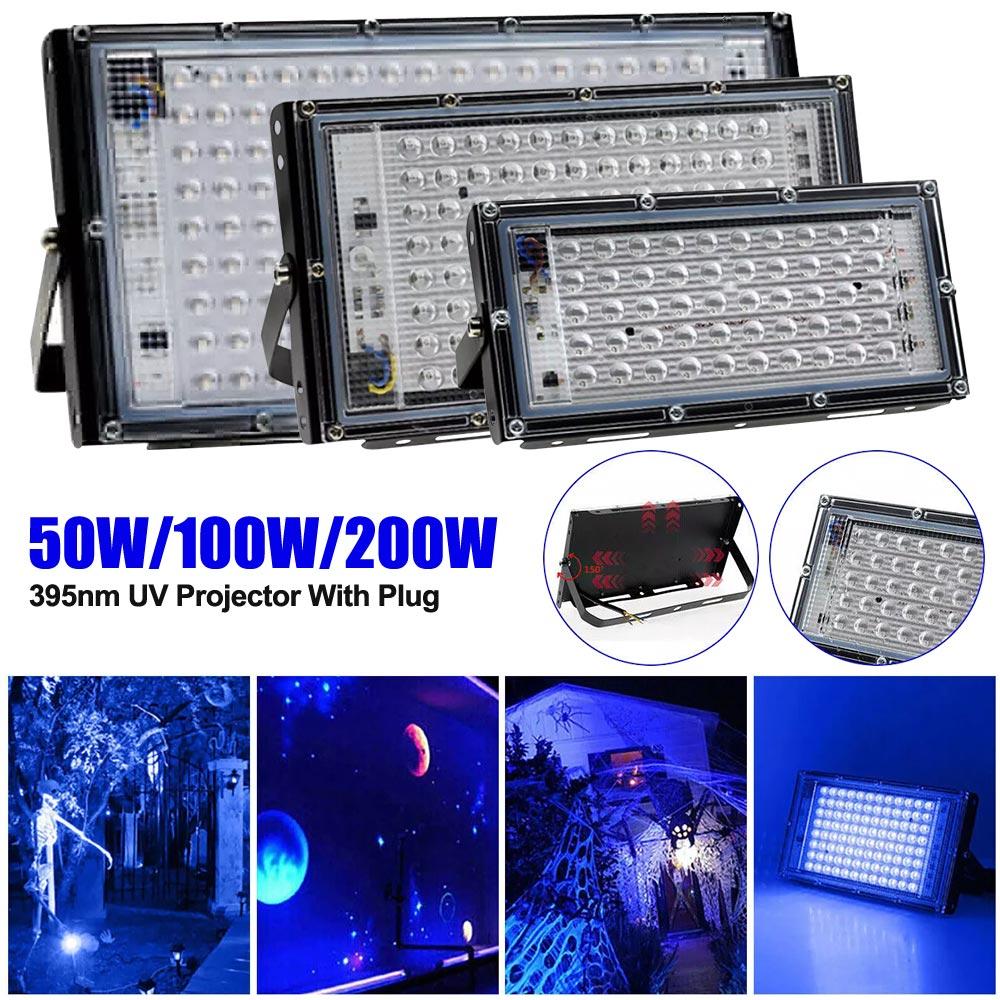 395nm 400nm Led UV Floodlight Ultraviolet Stage Lamp 50W 100W 30W LED Stage Blacklight Waterproof Disco Party Stage Backlight