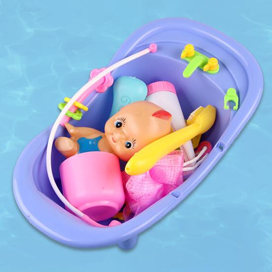 Shower Toy Cartoon Baby Doll Parent-child Interaction Eco-friendly Bathtub Doll Shower Toy for Swimming