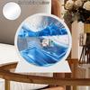 3D Sandscape Moving Sand Art Picture Earth Deep Sea Landscape Quicksand Round Hourglass Flowing Sand Frame Painting Home Decor