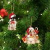 10/20/30pcs Set Rustic Wooden Dog Ornaments - Christmas Hanging Decorative Pendants, Pet-Themed Christmas Decor