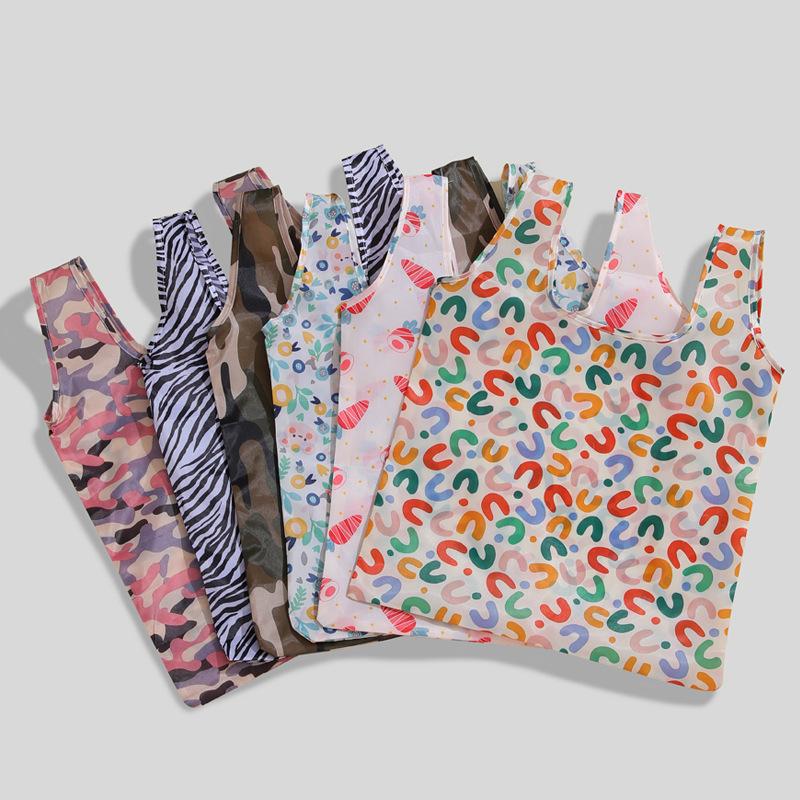 Folding Environmental Protection Shopping Bag Bag Travel Shoulder Portable Thickened Large Size Grocery Bag Supermarket Environmental Protection Bag