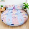 1PC Waterproof Round Cartoon Printed Bed Fitted Sheet with Elastic Single/Queen/King Mattress Cover (without Pillowcase)