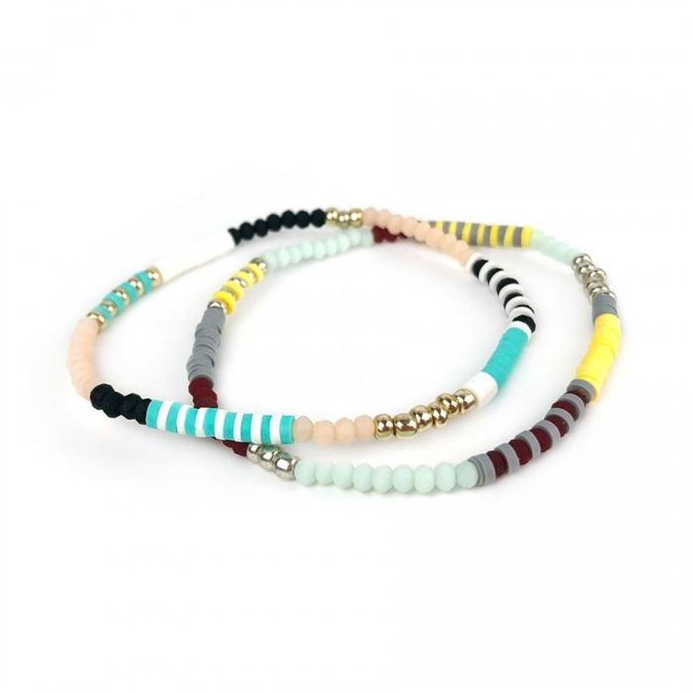 

[Clips Urban] Kimbly Beads Women s Bracelet (S8142953) Color: Mint / Size: M