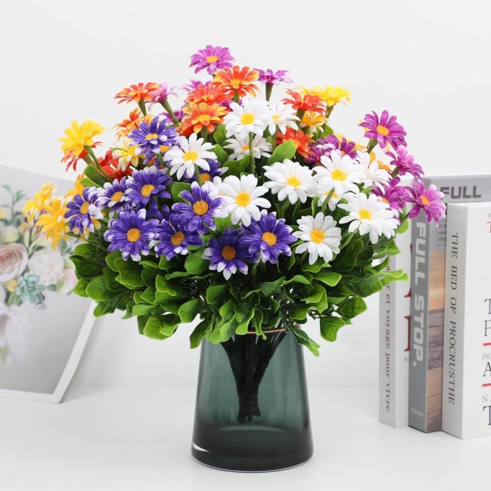 New Daisy Daisy Artificial Flowers Bouquet DIY Fake Plants Table Vase Flower Arrangement Artificial Garden Bonsai Home Decor