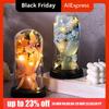Acrylic Dome Rose Eternal Flowers LED Light Bouquet Decoration Starry Sky Bouquet Christmas New Year Realistic Simulation Flower
