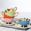 220ML, Fine Bone China Tea Cup Set With Saucer, Colorful Butterfly Design Tasse a Cafe Ceramic Cup, Espresso Coffee Cup Saucer.