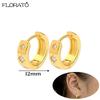 Classic Zircon Earrings 925 Silver Needle Allergic Protection Star Golden Hoop Earrings for Women Birthday Fine Jewelry Gift