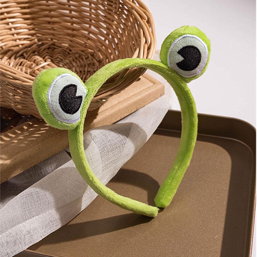 Cute Wide-brimmed Elastic Washing Face Hairband Skincare Hair Band Funny Frog Makeup Headband