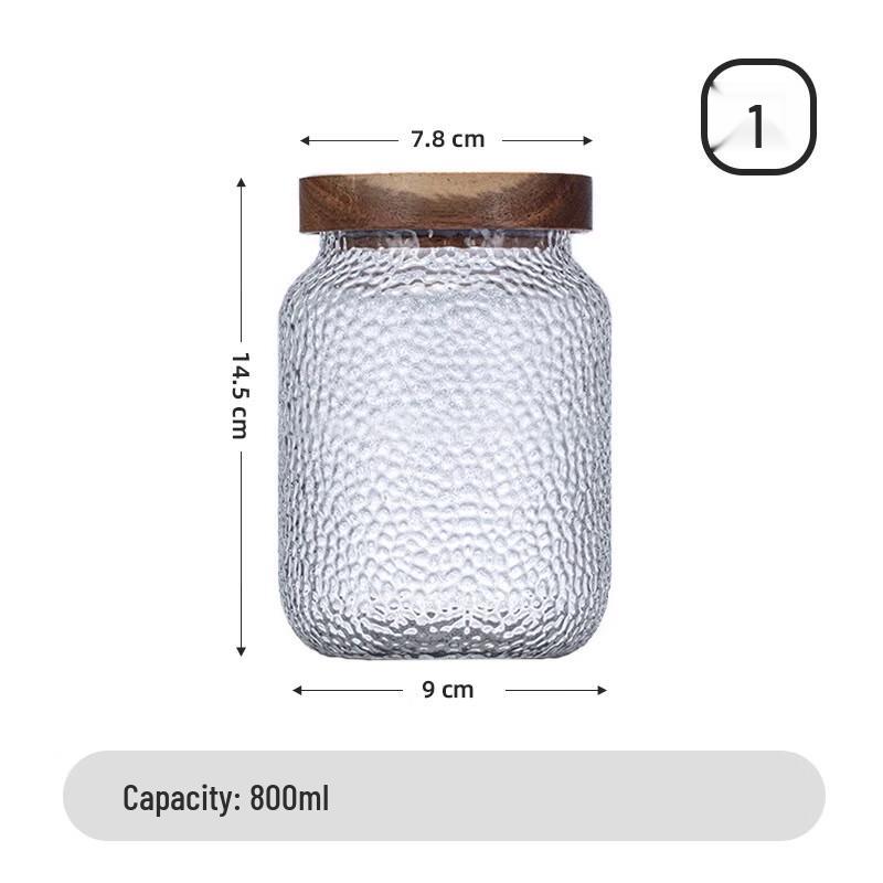Hammered Glass Food Storage Jar