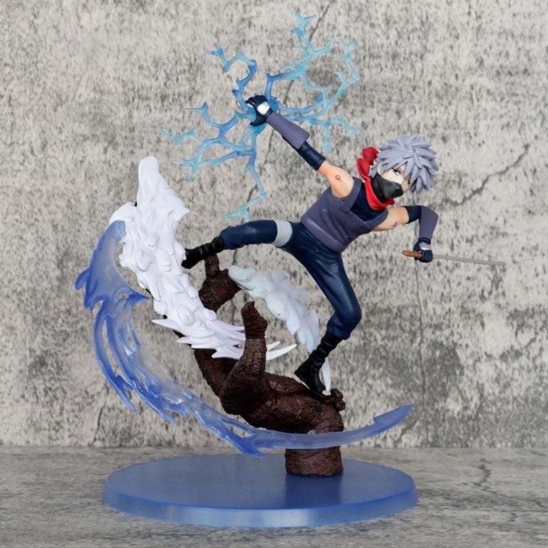 Naruto flag wood Kakashi Junior Kakashi figure anime peripheral tide play doll statue model ornament