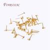 3/4MM 18K Gold Plated Pearl Post Earring Mounting Findings with Closed Ring For DIY Pearl Earring Jewelry Making Accessories