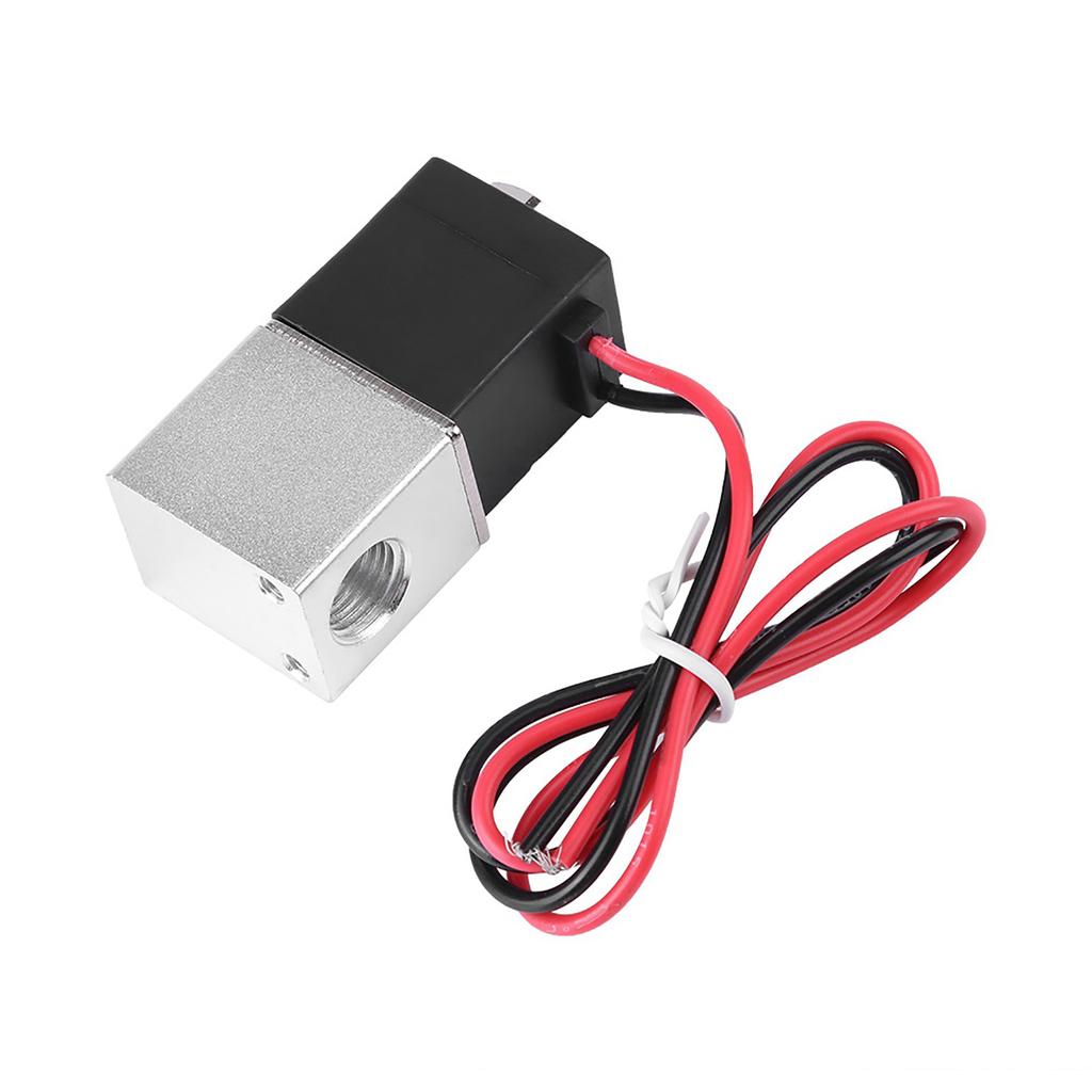 2 Way Normally Closed Pneumatic Electric Solenoid Valve for Water Gas Liquid, 12V 1/4"